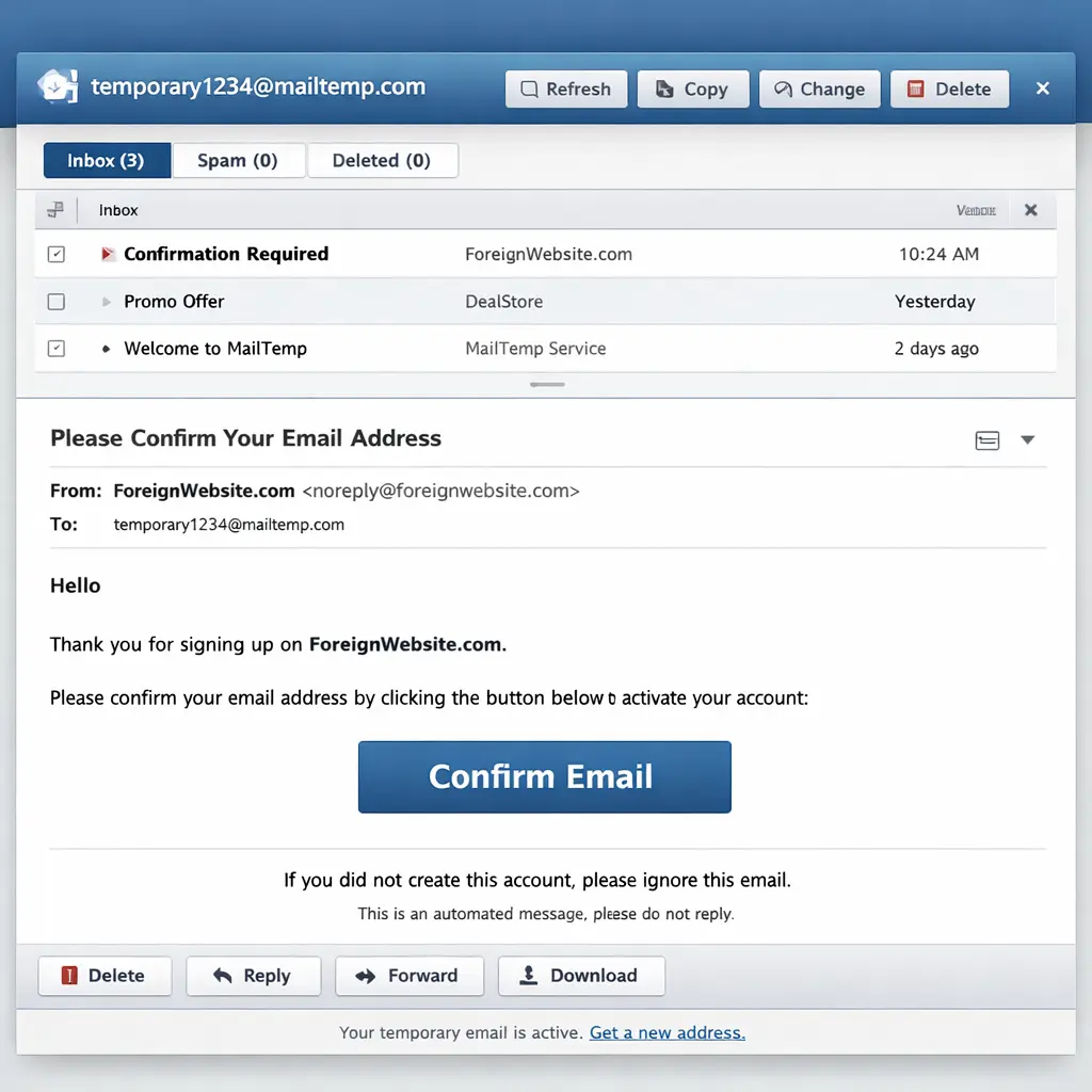 آموزش استفاده از ایمیل موقت برای ثبت‌نام در سایت‌های خارجی
